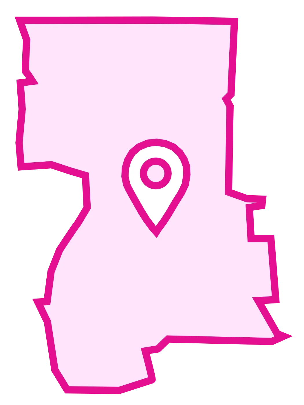 Kenmore pink map