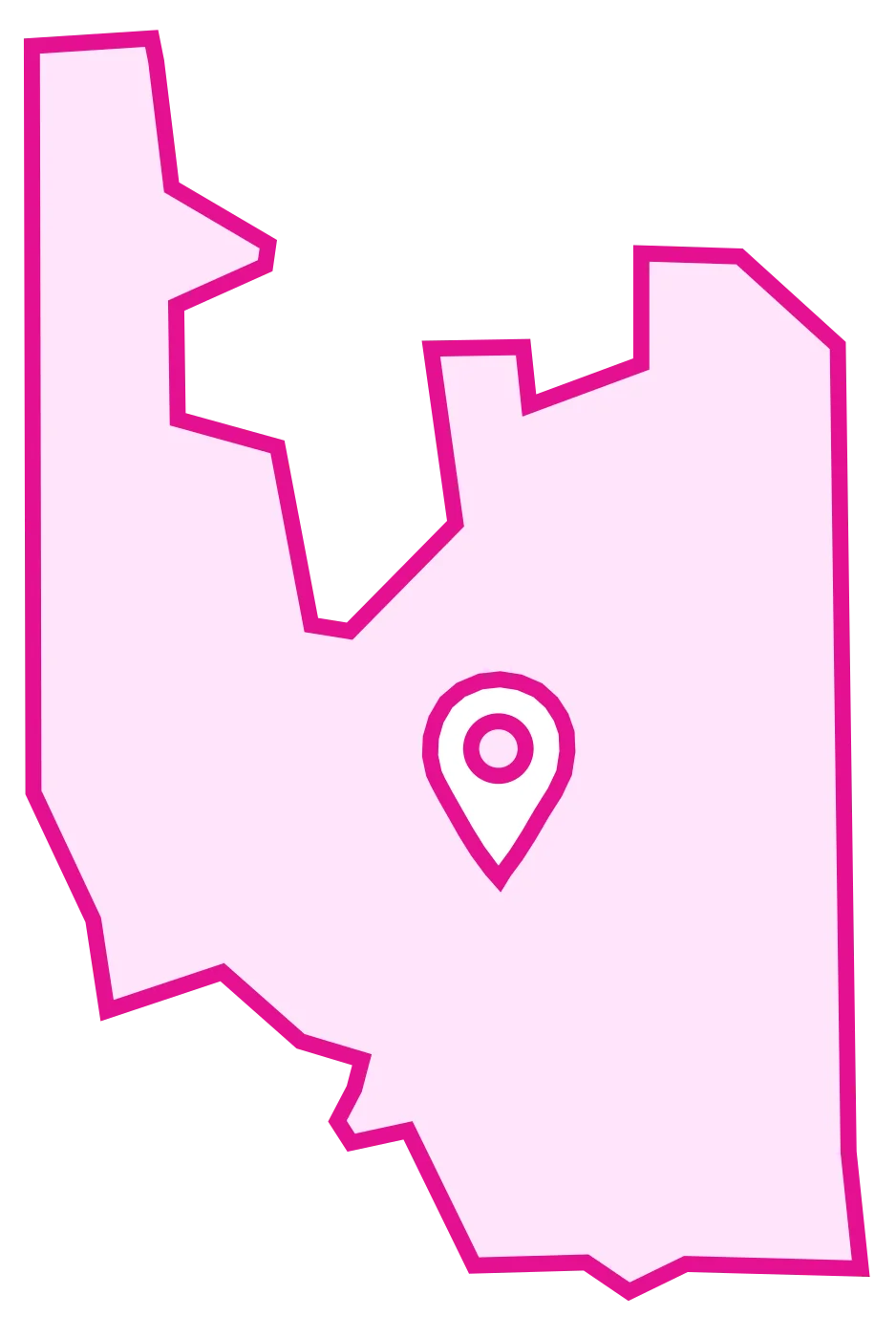 marysville map in pink